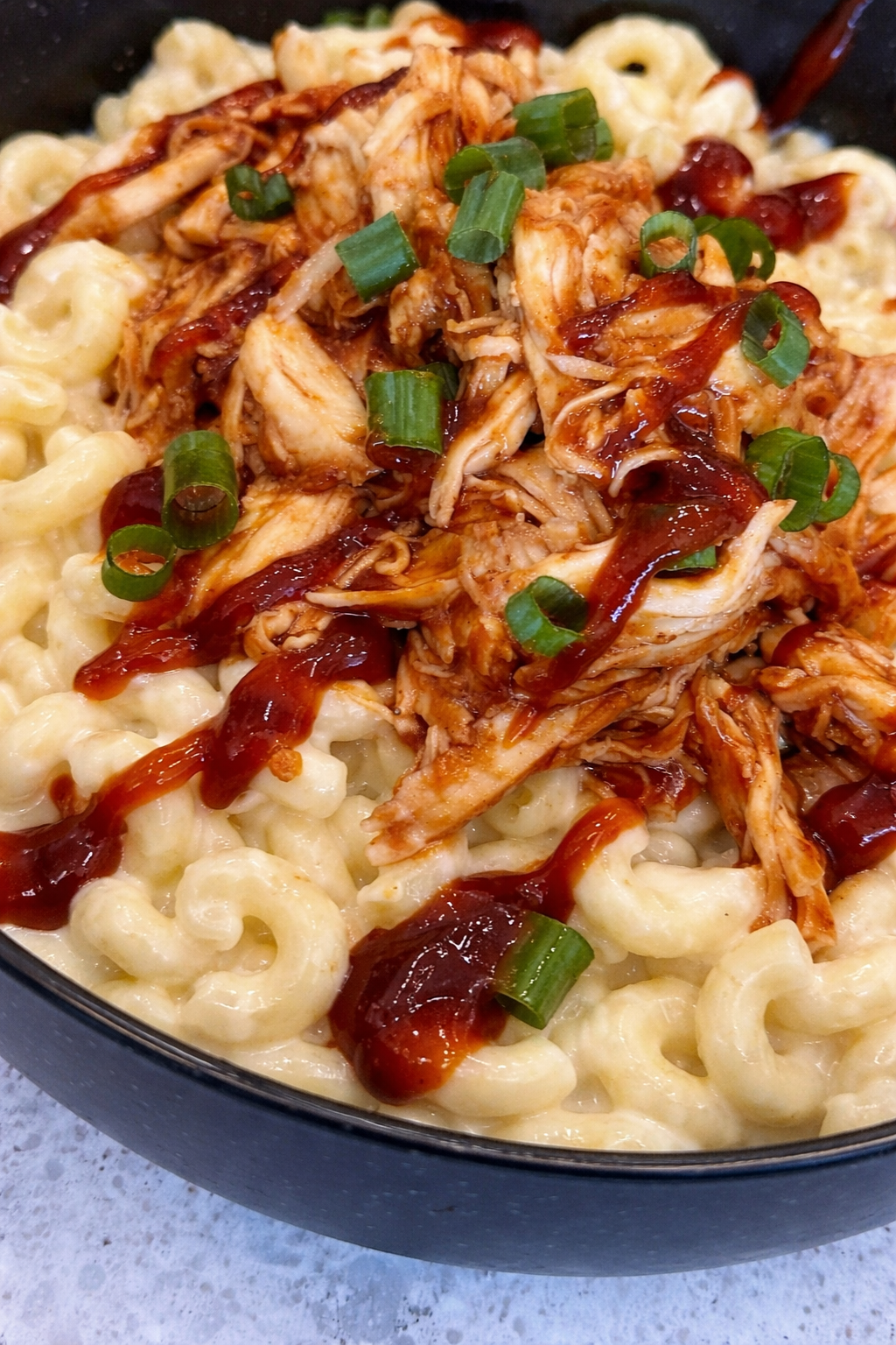 Honey BBQ Pork w/ White Cheddar Mac & Cheese