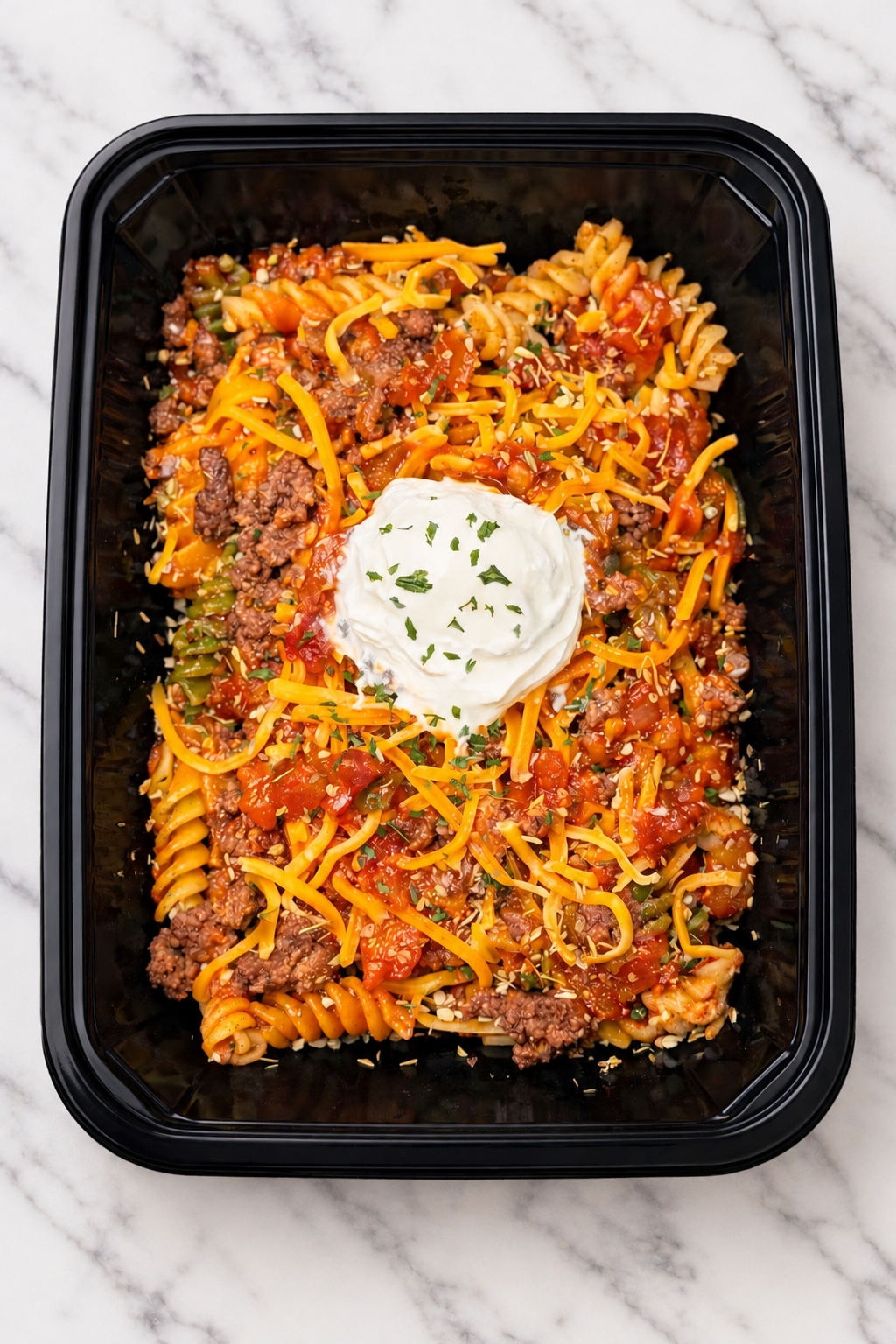 #18 Cheesy Taco Pasta