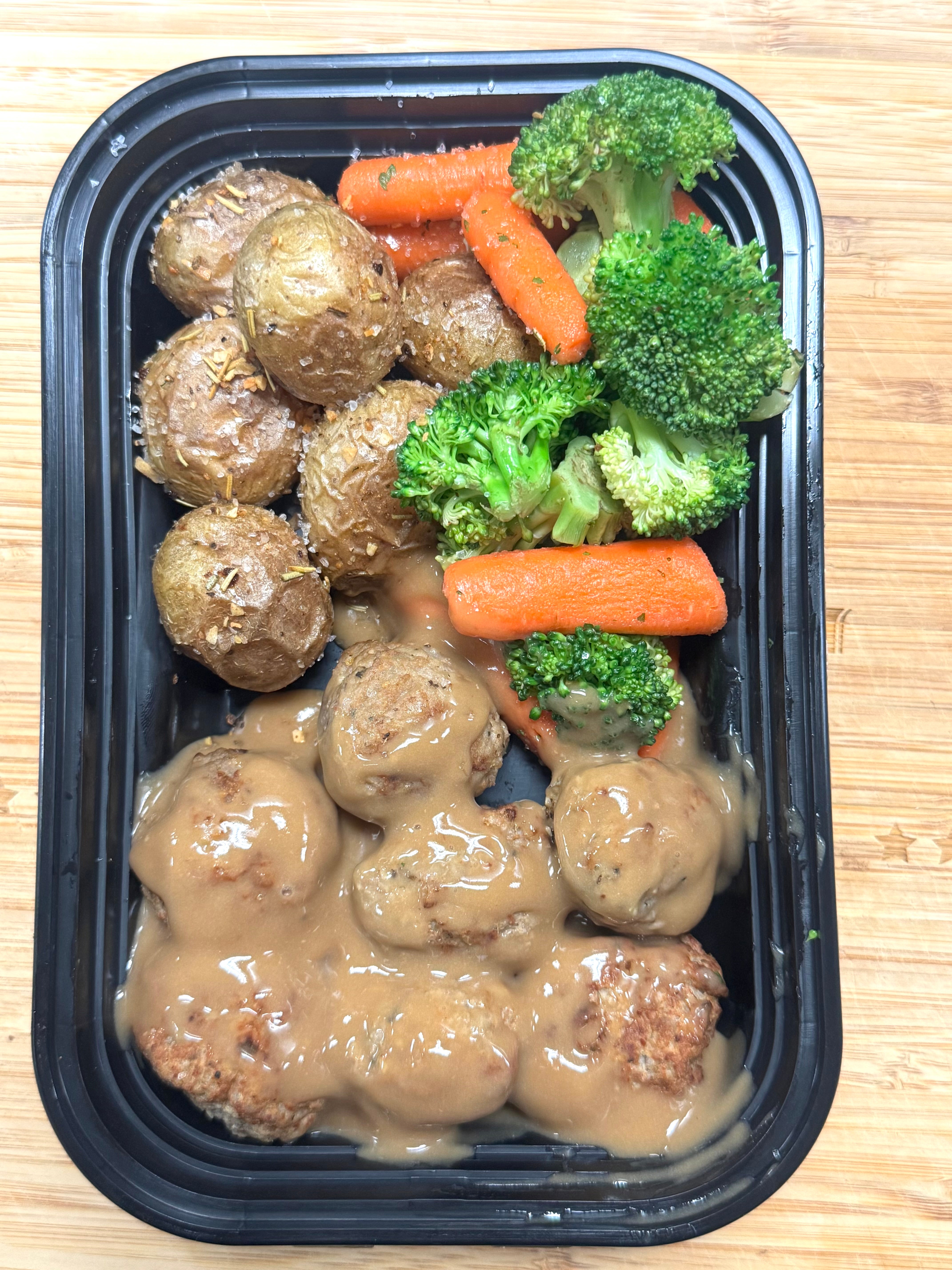 Swedish Meatballs w/ Roasted Rosemary & Sea Salt Potatoes