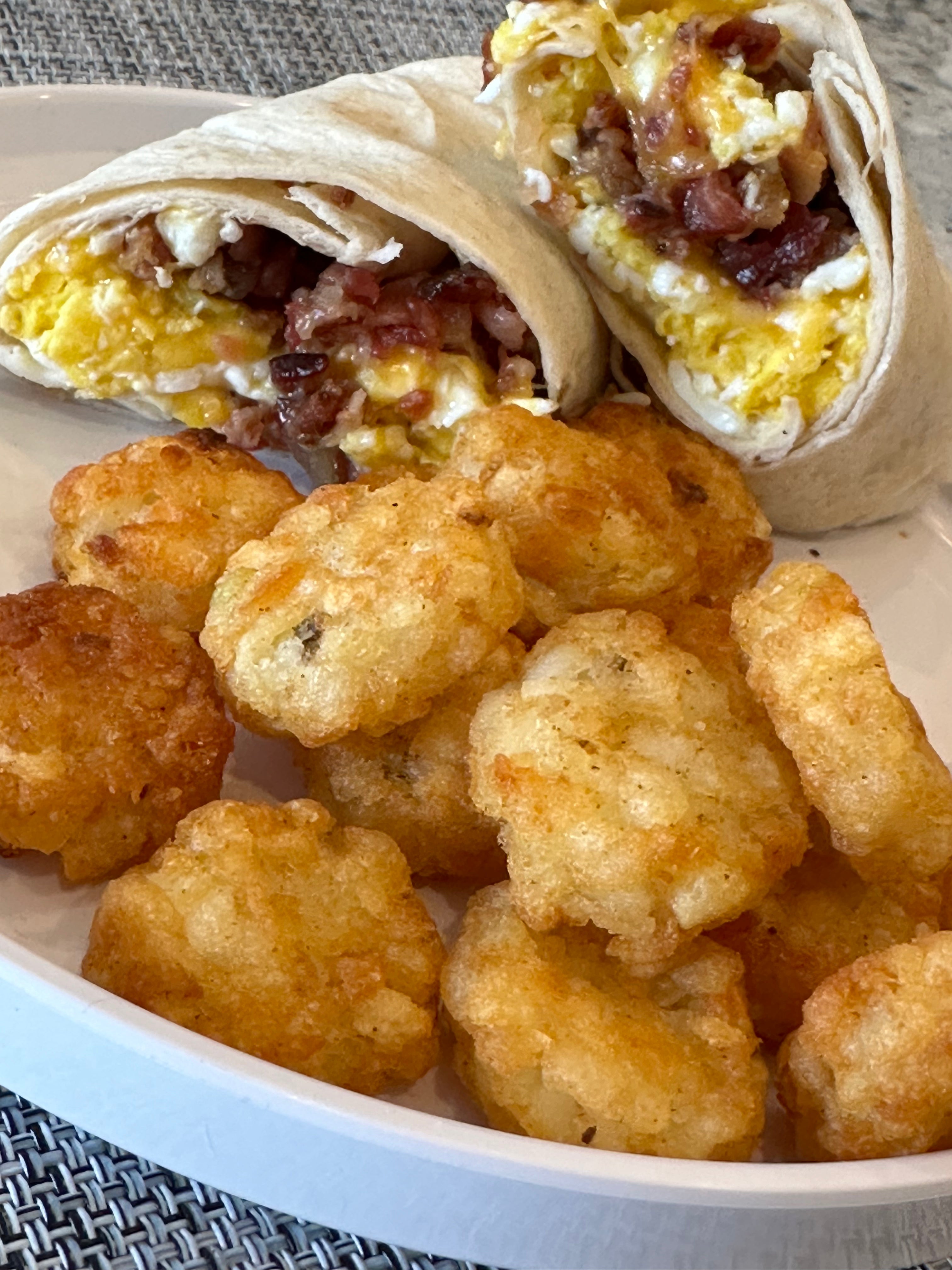 Breakfast Burrito & Tots