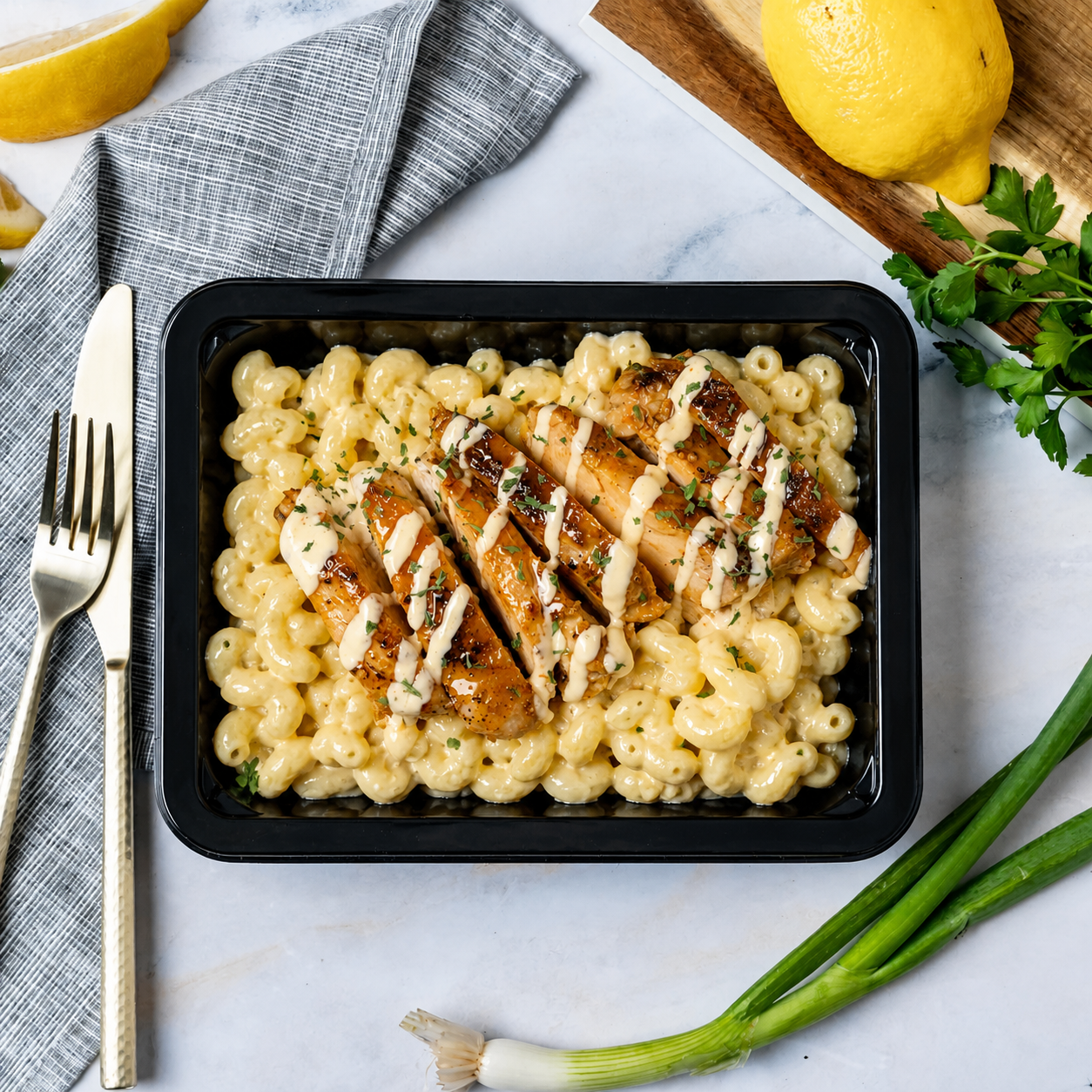 Hot Honey Chicken & Smoked Gouda Mac