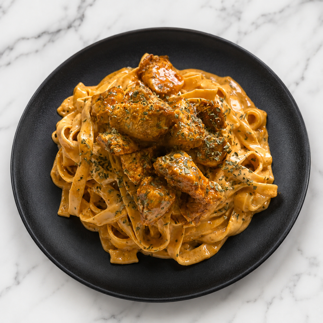 Cajun Chicken w/ Creamy Linguine Pasta