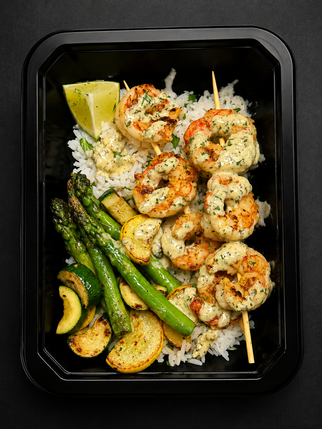 Jalapeno Lime Ranch Shrimp Skewers