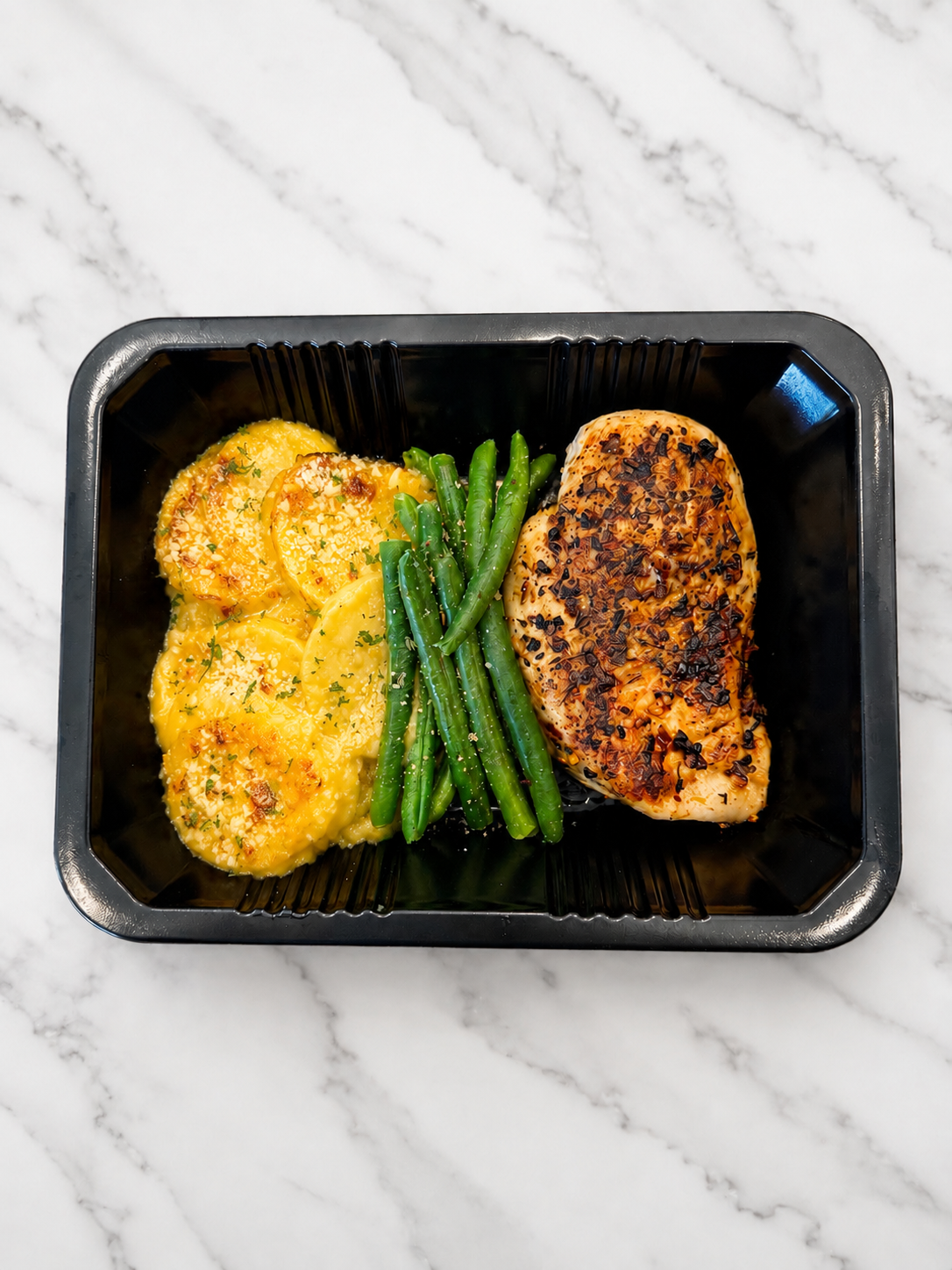 Garlic Herb Chicken w/ Potatoes Au Gratin